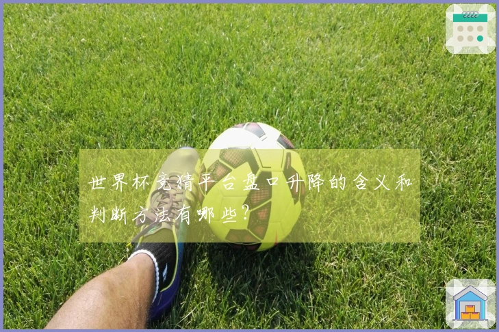 世界杯竞猜平台盘口升降的含义和判断方法有哪些？